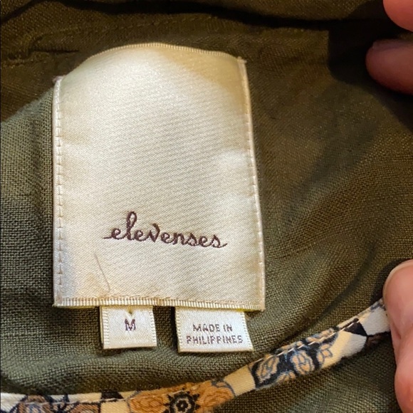 ANTHROPOLOGIE ELEVENSES LINEN JACKET W BELT SZ M - Picture 5 of 7